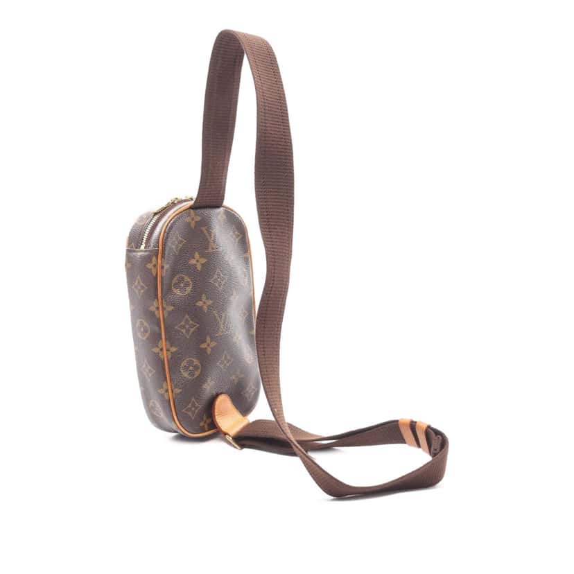 Louis Vuitton Monogram Pochette Gange Brown Canvas Good condition - Back View