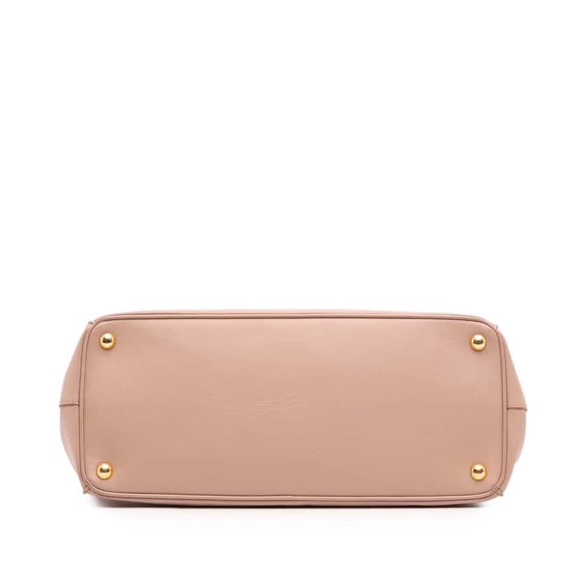 Prada Large Saffiano Lux Galleria Double Zip Satchel Pink Leather Good condition - Inside View