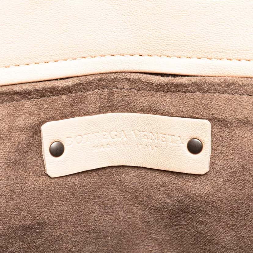 Bottega Veneta Medium Nappa Intrecciato Glimmer Tote Pink Leather Very good condition - Box View