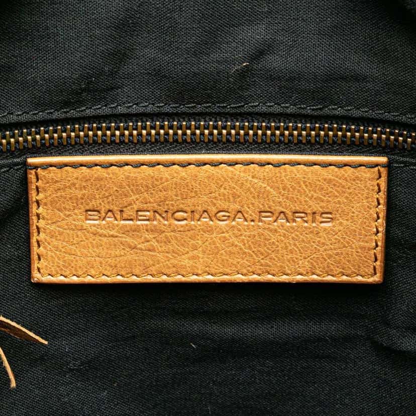 Balenciaga Lambskin Motocross Polly Satchel Brown Leather Good condition - Box View