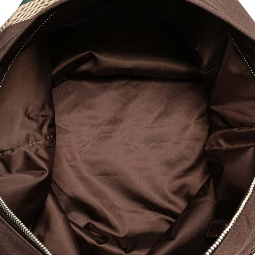 Gucci Diamante Nylon Web Crossbody Brown Good condition - Model View