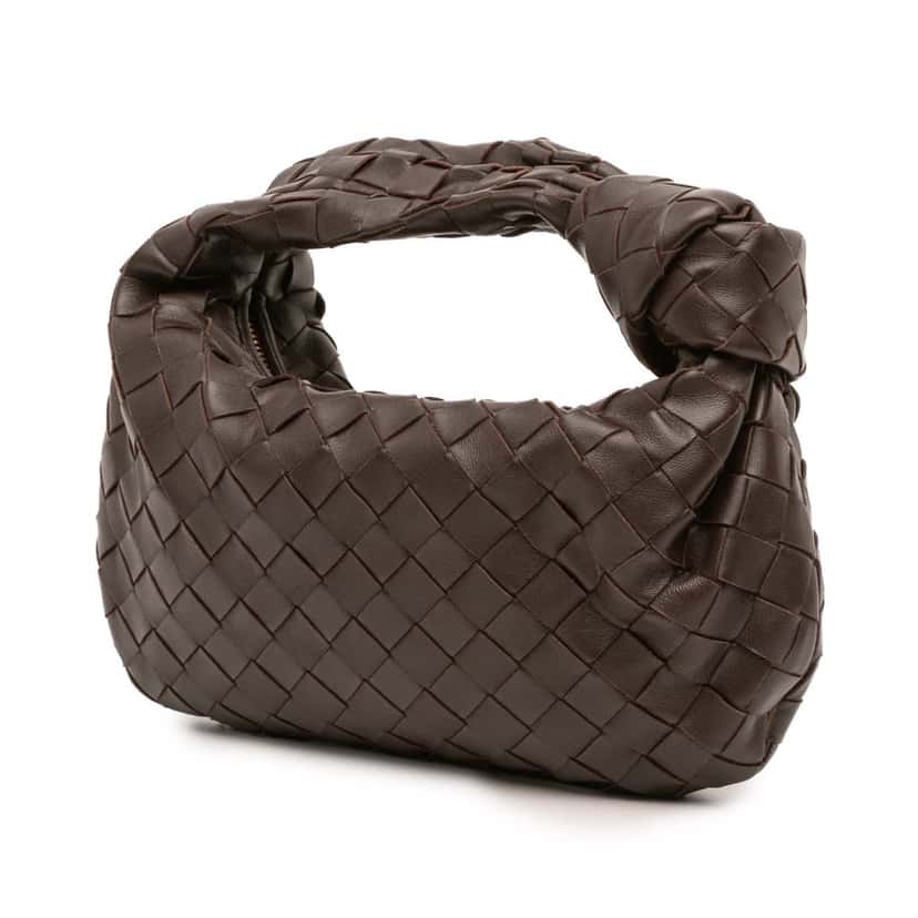 Bottega Veneta Mini Nappa Intrecciato Jodie Brown Leather Good condition - Back View
