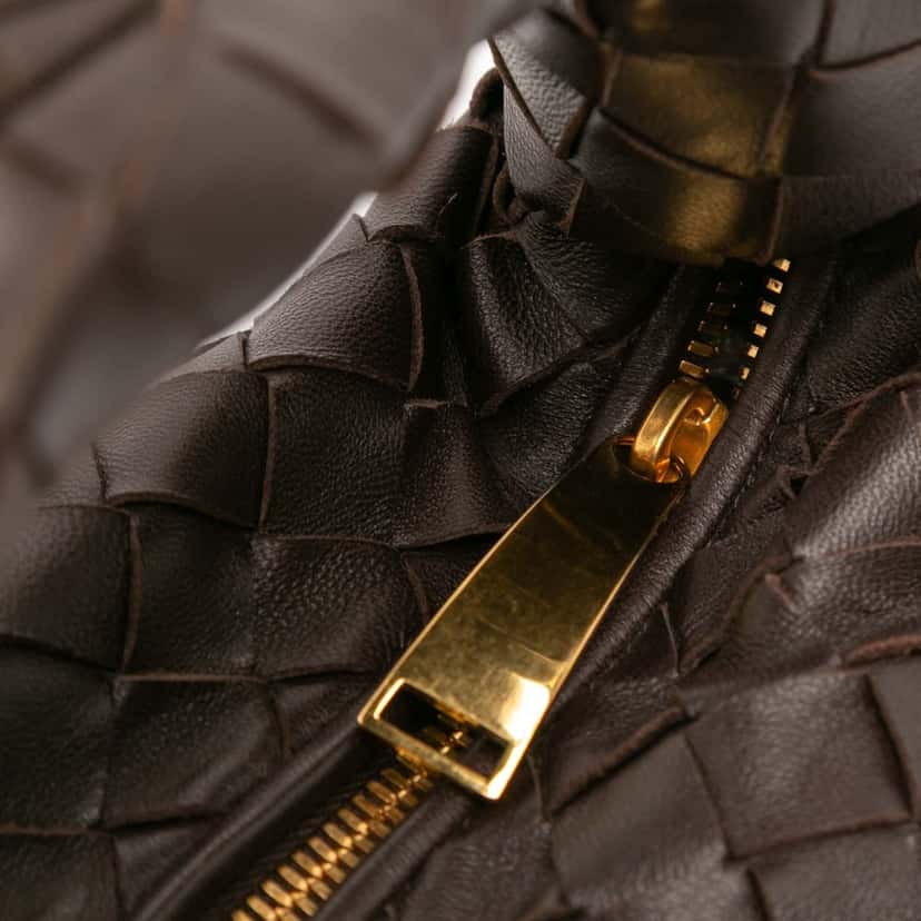 Bottega Veneta Mini Nappa Intrecciato Jodie Brown Leather Good condition - Box View