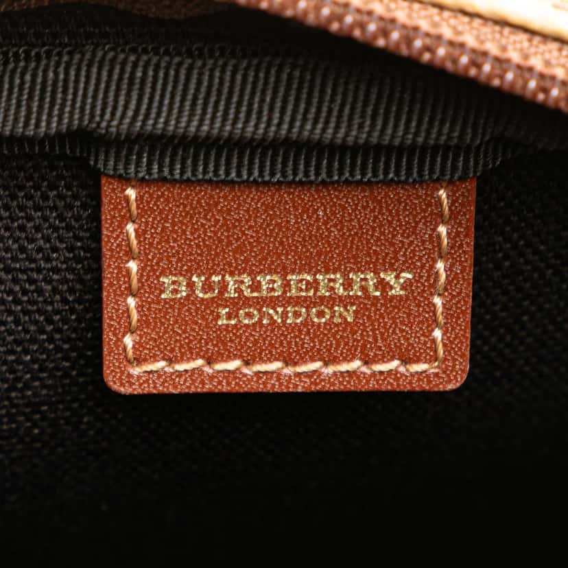 Burberry Haymarket Check Coated Canvas Crossbody Brown Canvas Very good condition - Box View