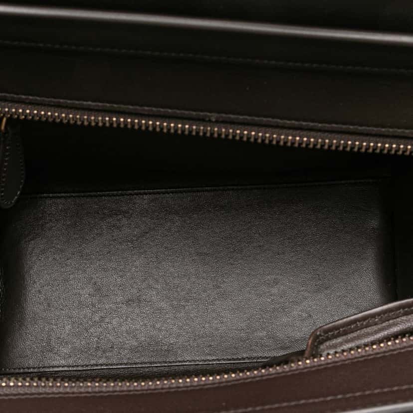 Celine Micro Tricolor Nubuck and Calfskin Luggage Tote White Leather Good condition - Model View