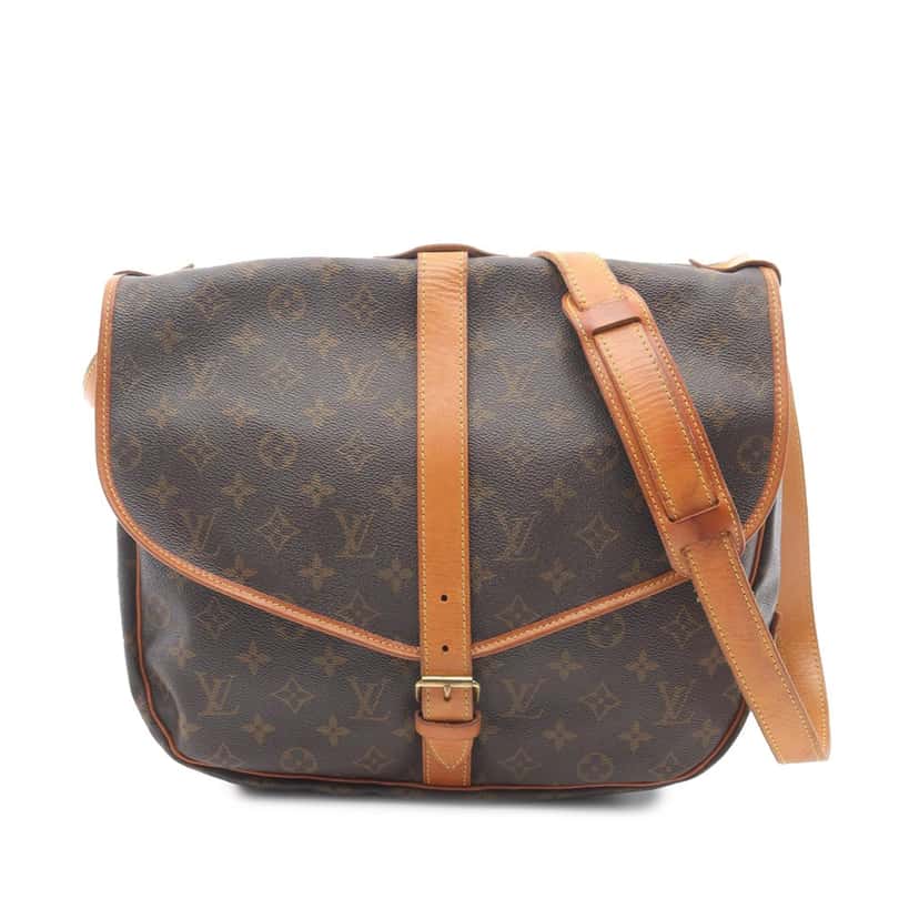 Louis Vuitton Monogram Saumur 35 Brown Canvas Good condition - Front View