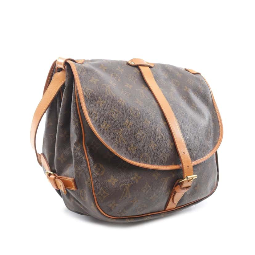 Louis Vuitton Monogram Saumur 35 Brown Canvas Good condition - Back View