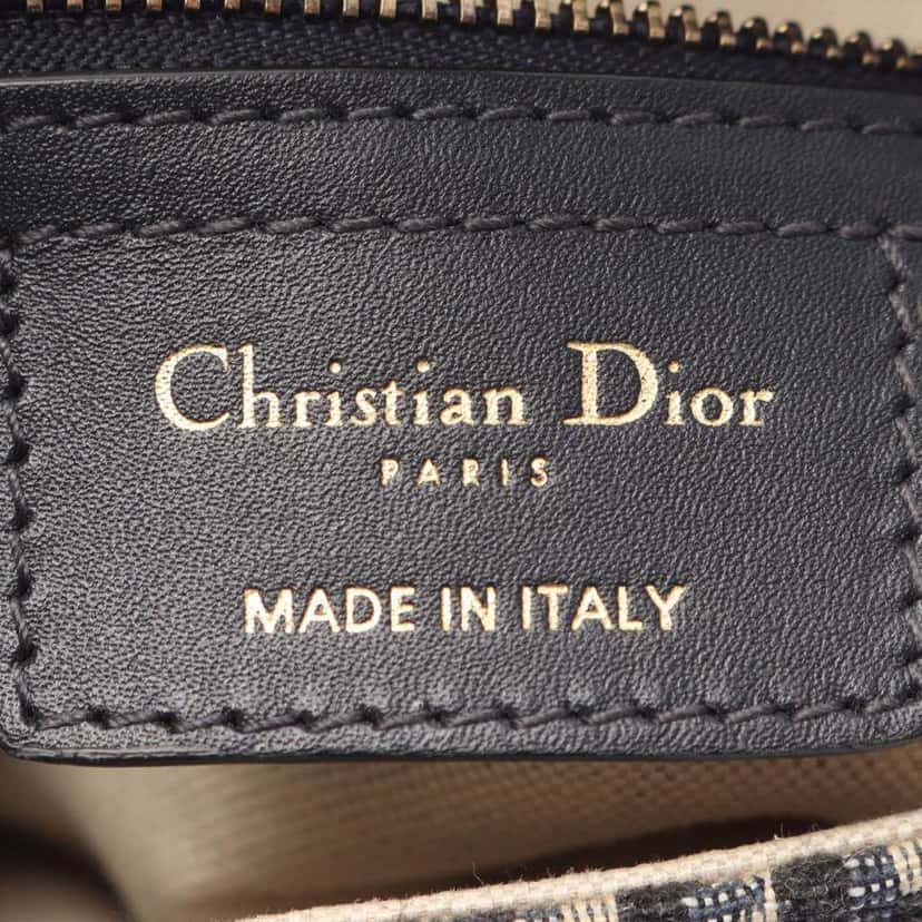 Dior Oblique Canvas Saddle Bag Blue Canvas Good condition - Model View