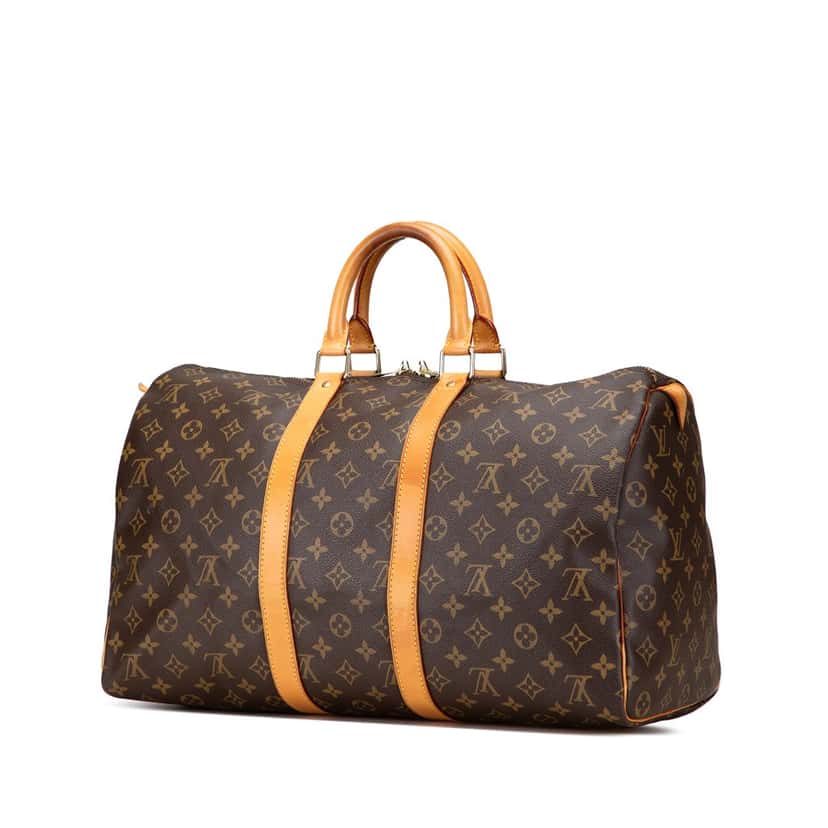 Louis Vuitton Monogram Keepall 45 Brown Canvas Good condition - Back View