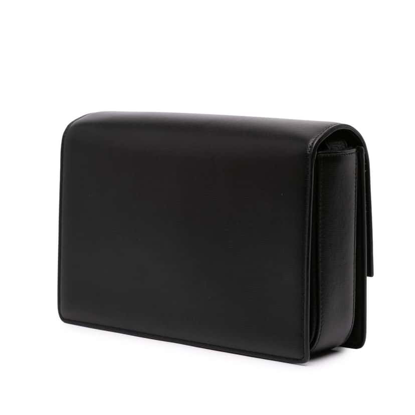 Saint Laurent Medium Calfskin and Suede Bellechasse Bag Black Leather Good condition - Back View