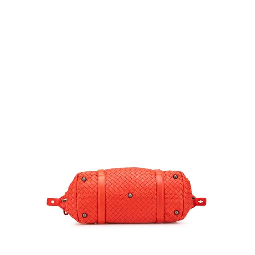 Bottega Veneta Nappa Intrecciato Montaigne Shoulder Bag Red Leather Good condition - Inside View