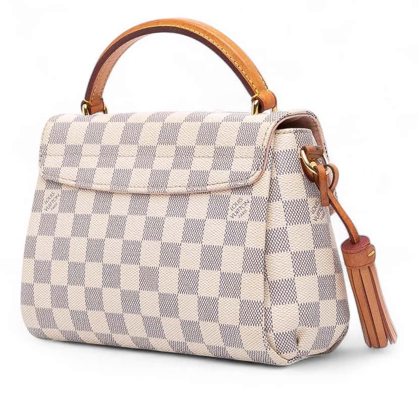 Louis Vuitton Damier Azur Croisette White Canvas Good condition - Back View