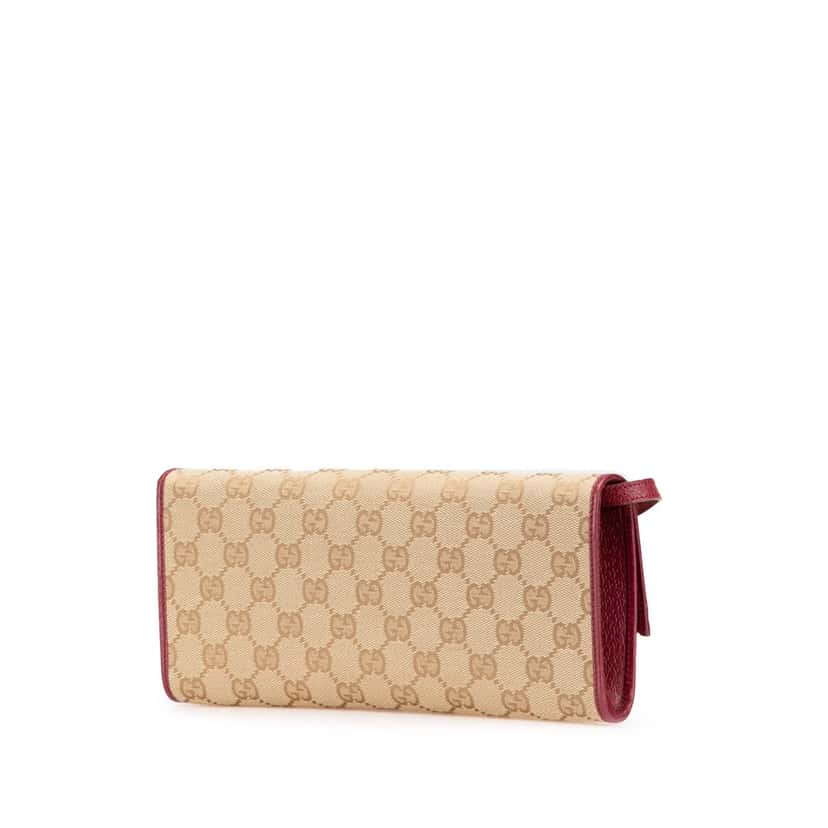 Gucci GG Canvas Bamboo Bar Crossbody Brown Canvas Good condition - Back View