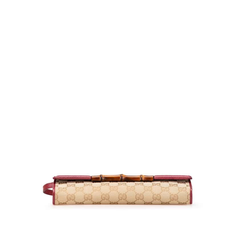 Gucci GG Canvas Bamboo Bar Crossbody Brown Canvas Good condition - Inside View