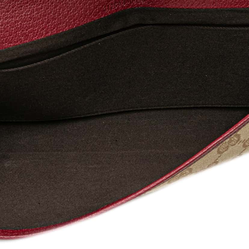 Gucci GG Canvas Bamboo Bar Crossbody Brown Canvas Good condition - Model View