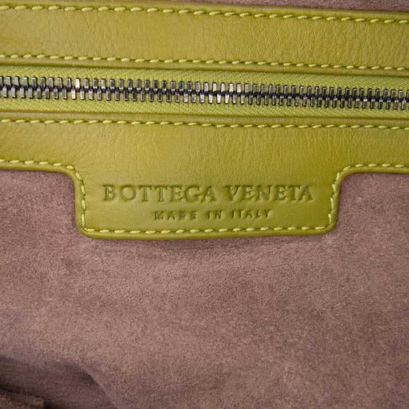 Bottega Veneta Intrecciato Trimmed Nappa Travel Bag Green Leather Good condition - Box View