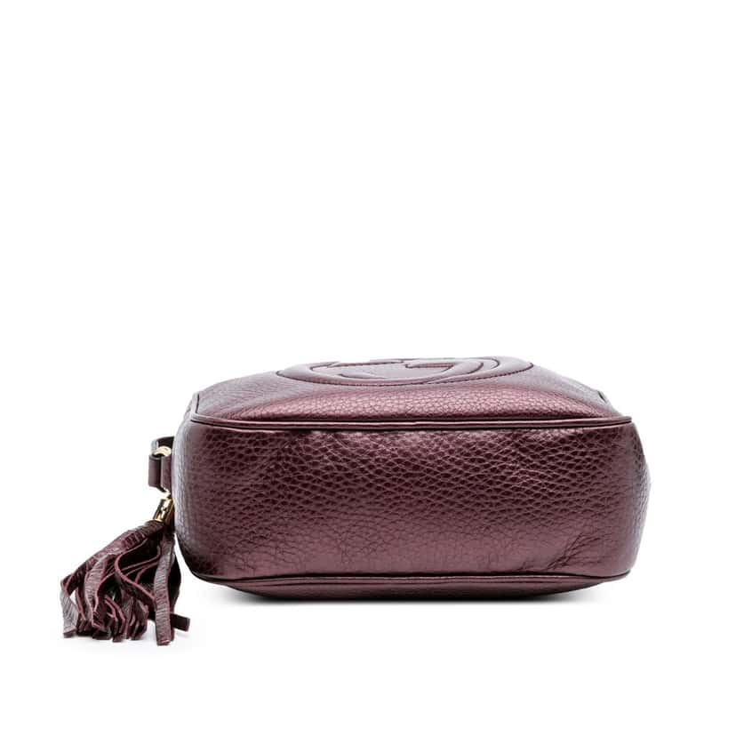 Gucci Metallic Leather Soho Disco Crossbody Red Leather Good condition - Inside View