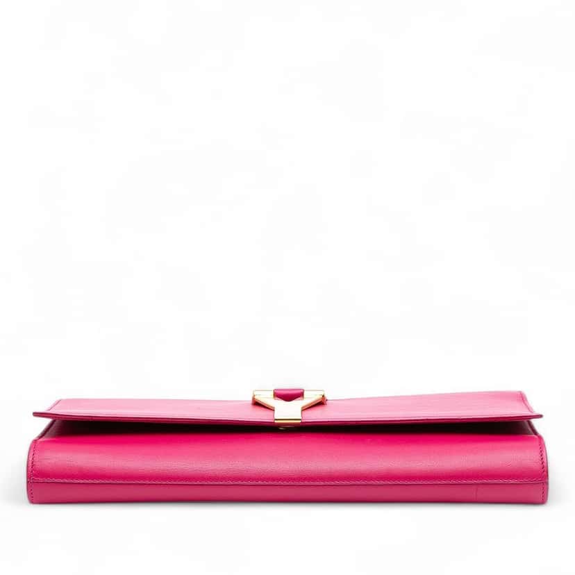 Saint Laurent Leather Chyc Ligne Clutch Pink Leather Good condition - Inside View