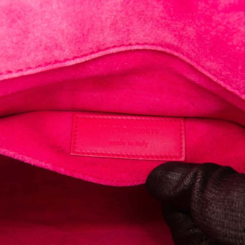 Saint Laurent Leather Chyc Ligne Clutch Pink Leather Good condition - Box View
