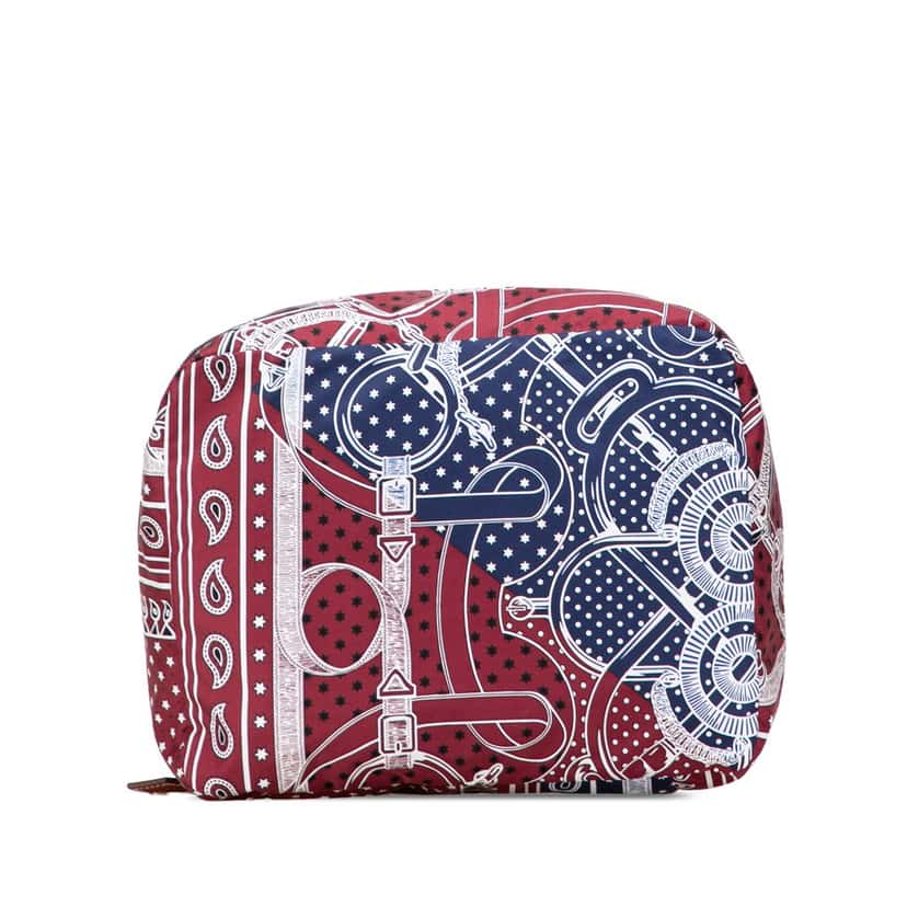 Hermès Silk Eperon D'or Bandana Travelsilk Cube PM Red Silk Good condition - Front View