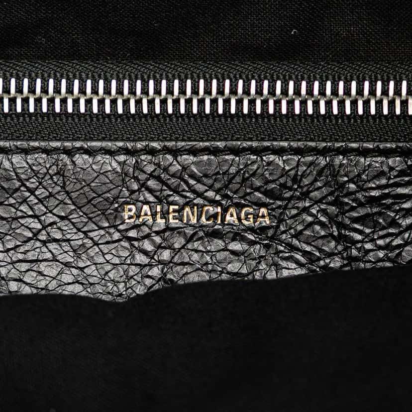 Balenciaga Lambskin Graffiti Explorer Drawstring Backpack Black Leather Good condition - Box View