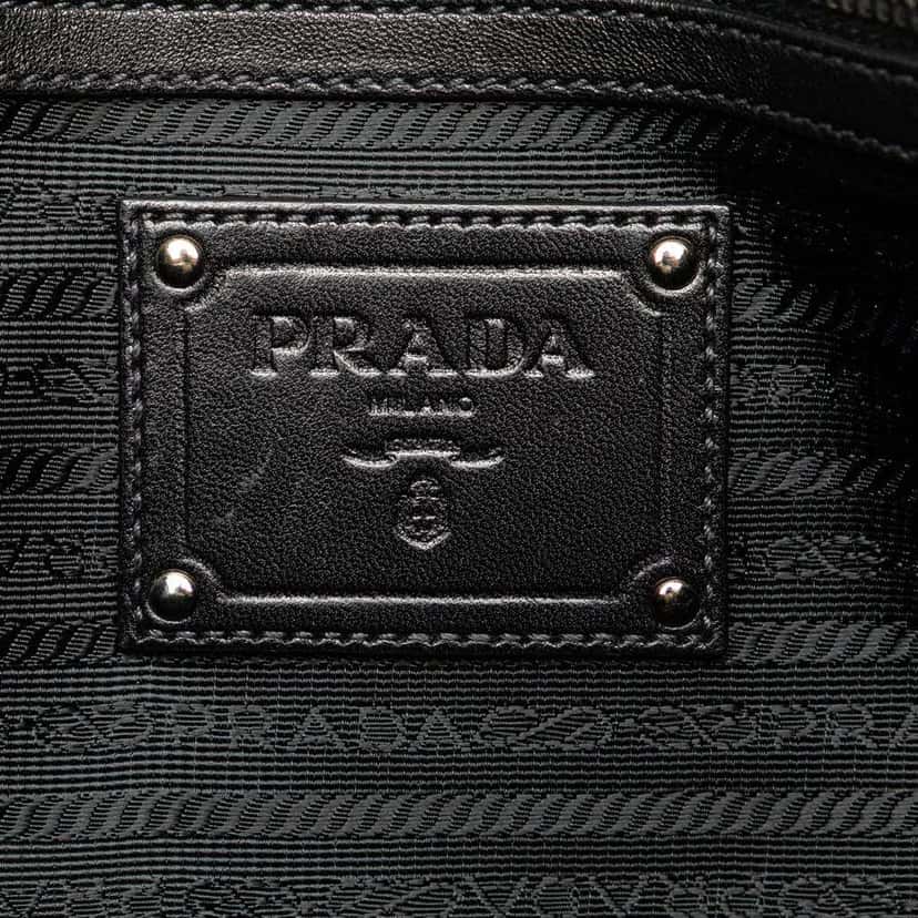 Prada Nappa Mordore Ruffle Tote Black Leather Good condition - Box View