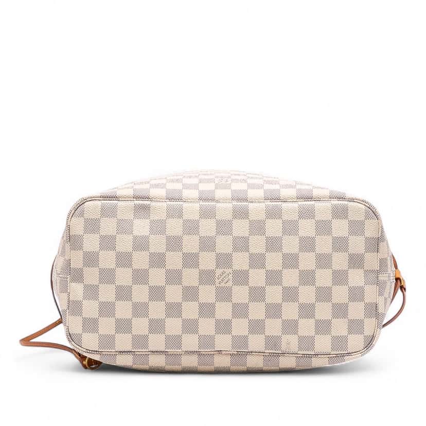 Louis Vuitton Damier Azur Neverfull MM White Canvas Good condition - Inside View