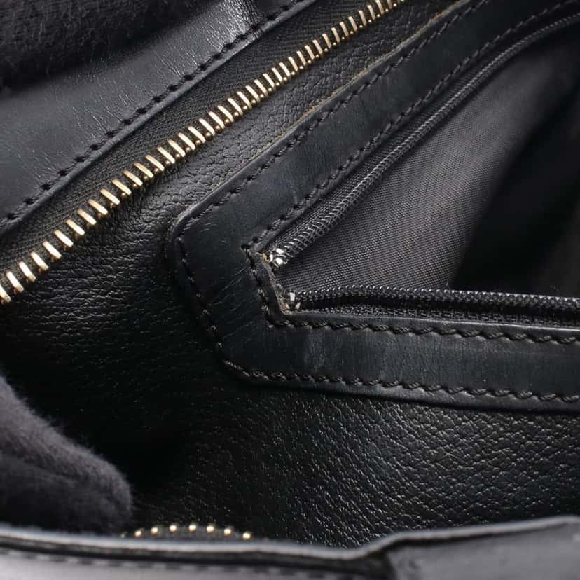 Celine Macadam Coated Canvas Handbag Black Canvas Good condition - Box View