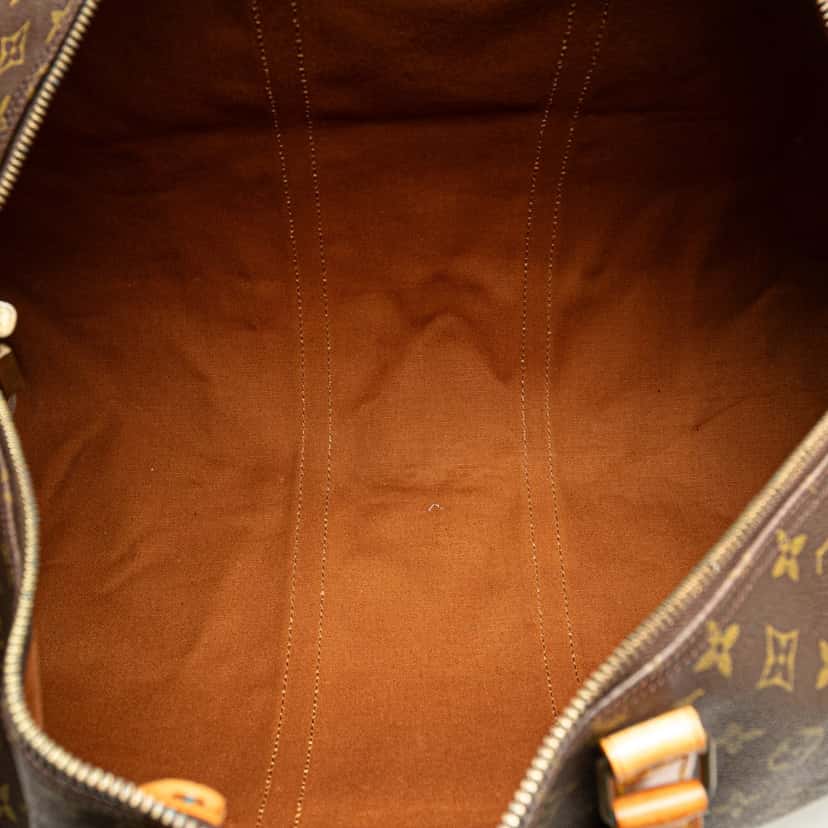 Louis Vuitton Monogram Keepall Bandouliere 60 Brown Canvas Fair condition - Model View