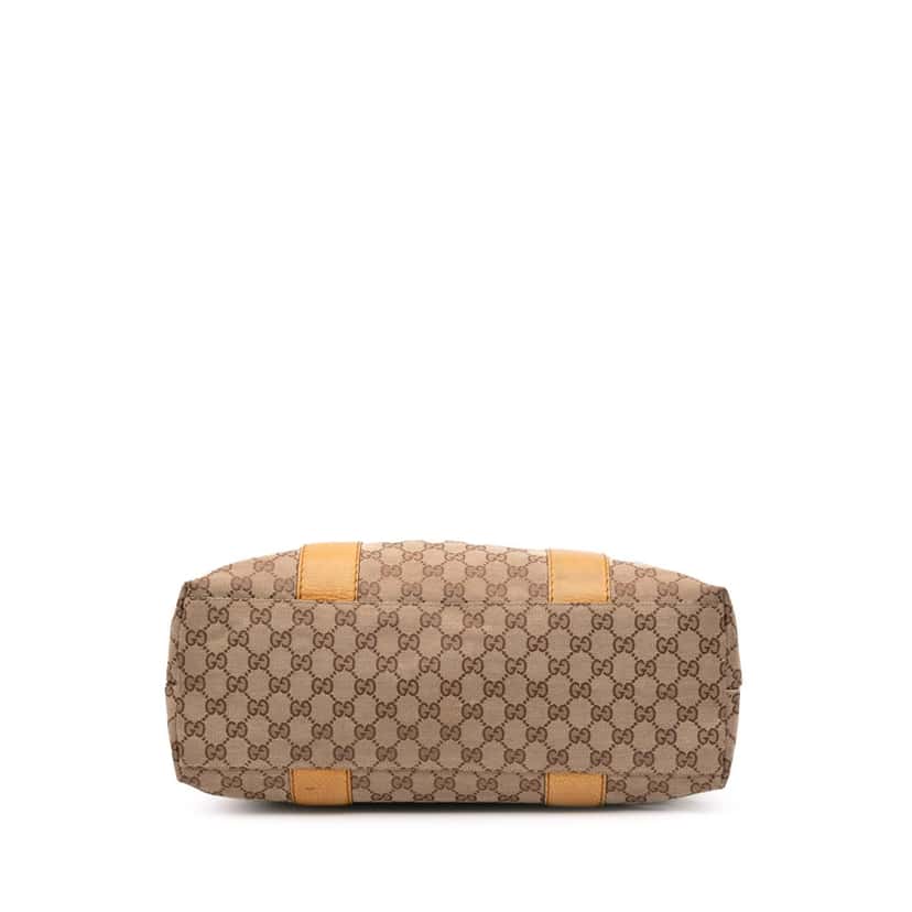 Gucci GG Canvas Bamboo Libeccio Tote Brown Canvas Good condition - Inside View