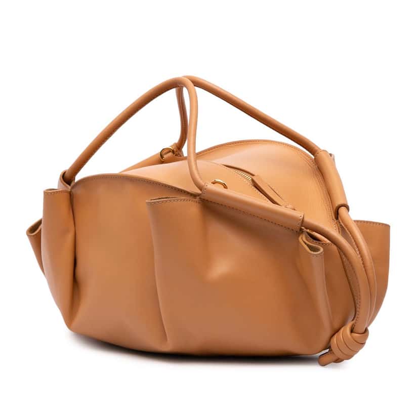 Loewe Small Leather Paseo Satchel Brown Leather Good condition - Back View