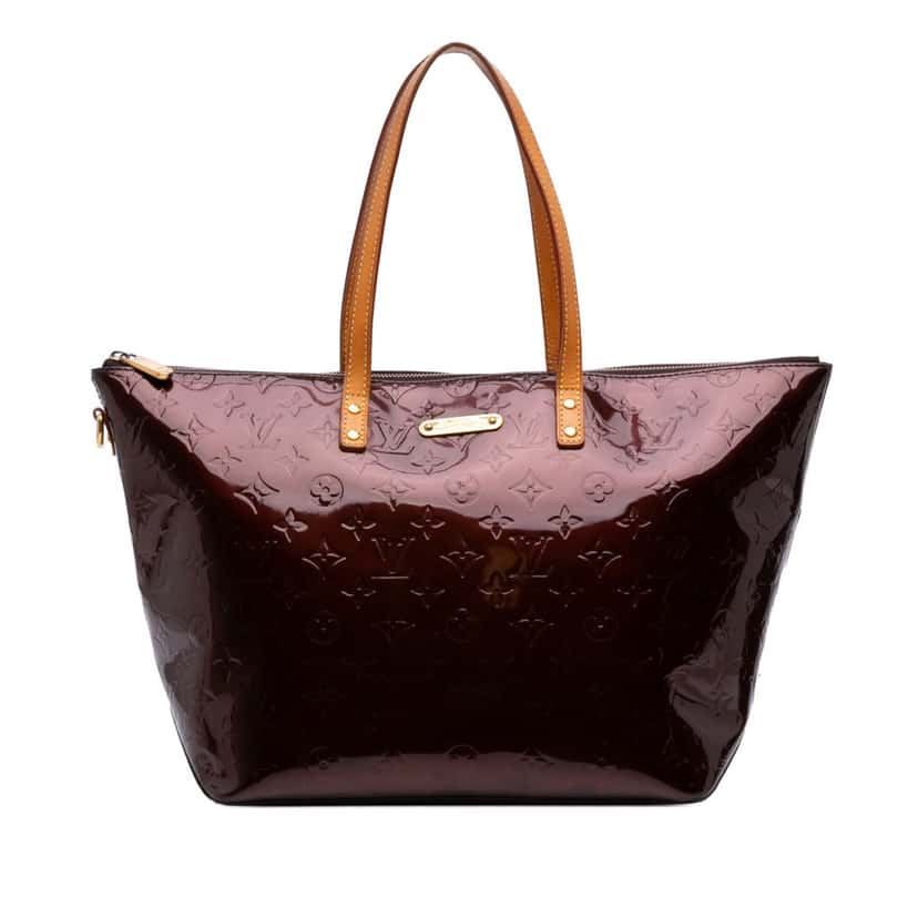Louis Vuitton Monogram Vernis Bellevue GM Red Leather Good condition - Front View