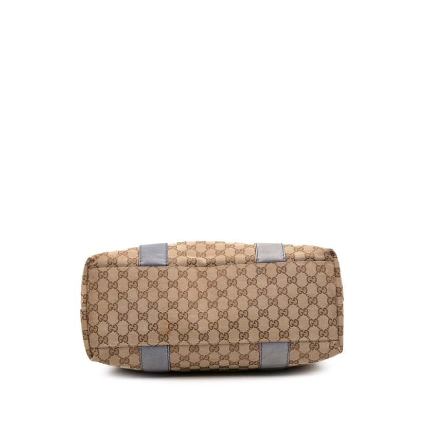 Gucci GG Canvas Bamboo Libeccio Tote Brown Canvas Good condition - Inside View