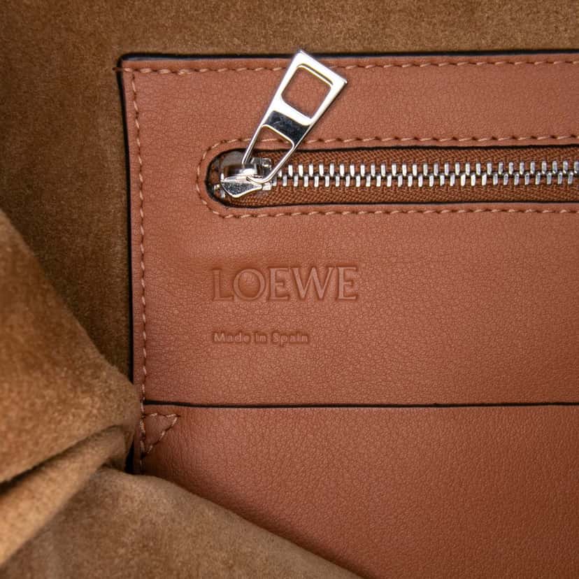 Loewe Medium Canvas Flamenco Knot Tote Brown Canvas Good condition - Box View
