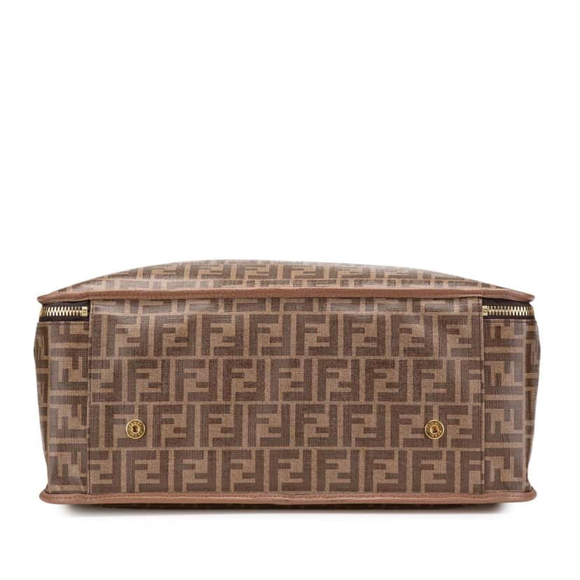 Fendi Zucca Coated Canvas Karligraphy Travel Bag Brown Canvas Very good condition - Inside View