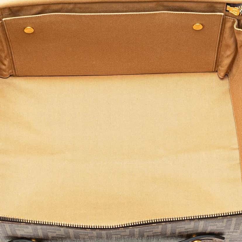 Fendi Zucca Coated Canvas Karligraphy Travel Bag Brown Canvas Very good condition - Model View
