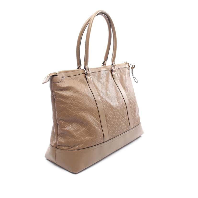 Gucci Diamante Leather Tote Brown Leather Good condition - Back View