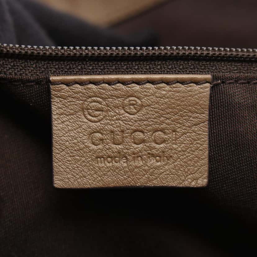 Gucci Diamante Leather Tote Brown Leather Good condition - Model View
