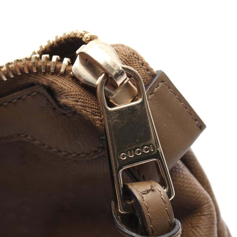 Gucci Diamante Leather Tote Brown Leather Good condition - Box View