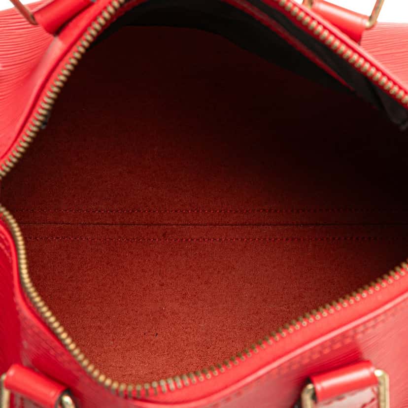 Louis Vuitton Epi Speedy 25 Red Leather Good condition - Model View