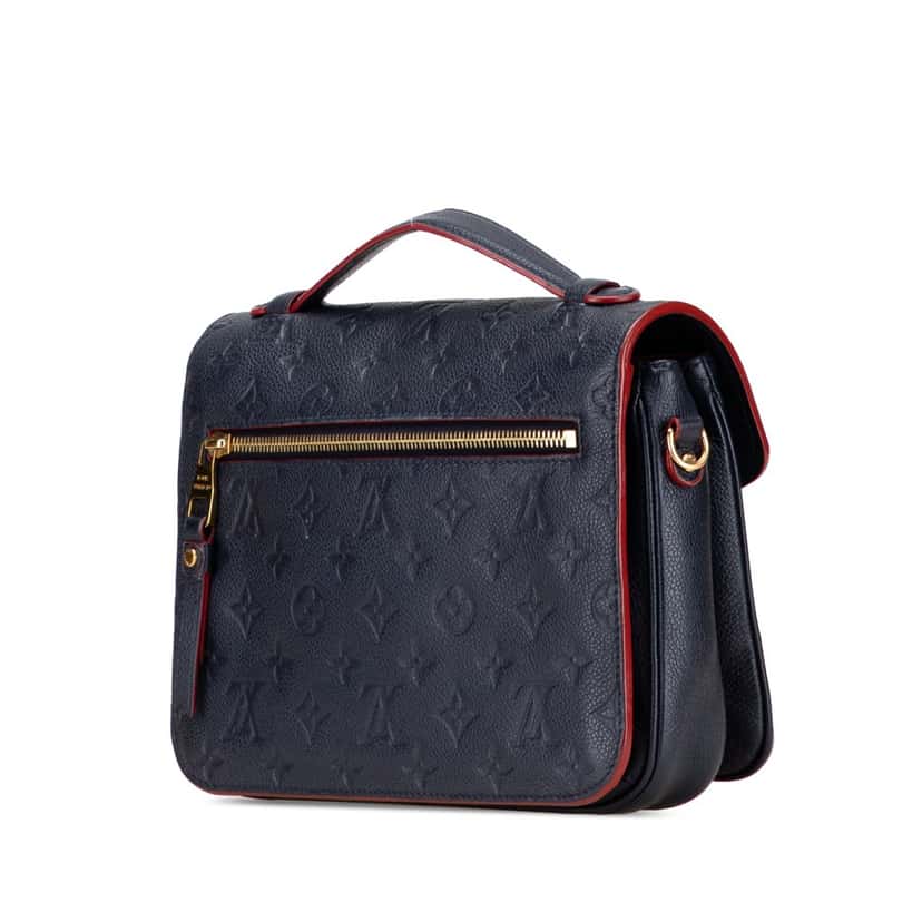 Louis Vuitton Monogram Empreinte Pochette Metis Blue Leather Good condition - Back View