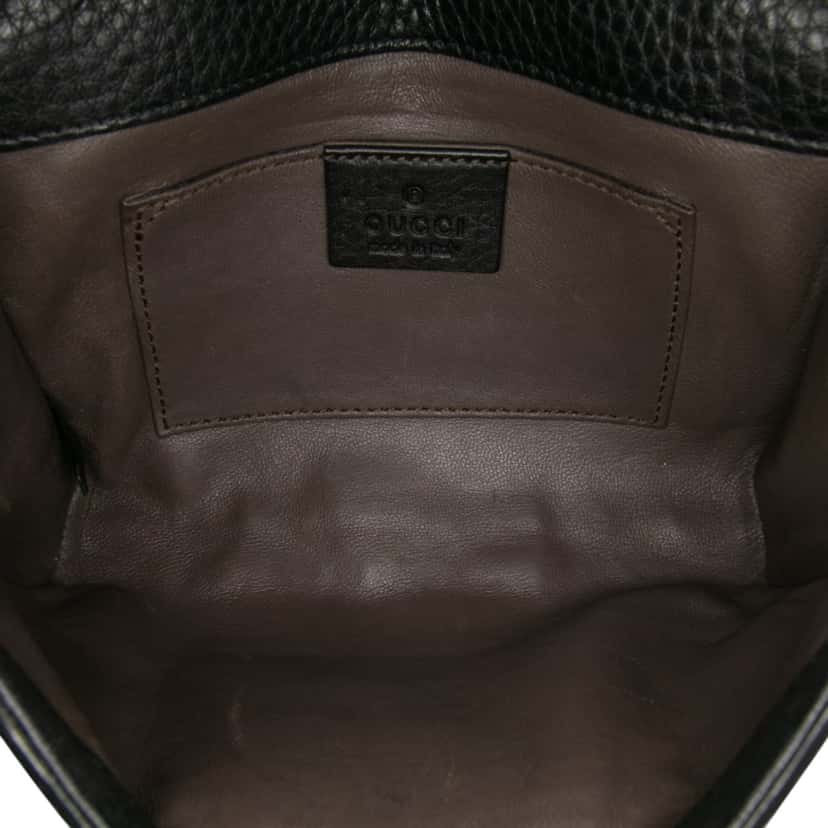 Gucci Small Leather Studded Miss Bamboo Crossbody Black Leather Good condition - Model View