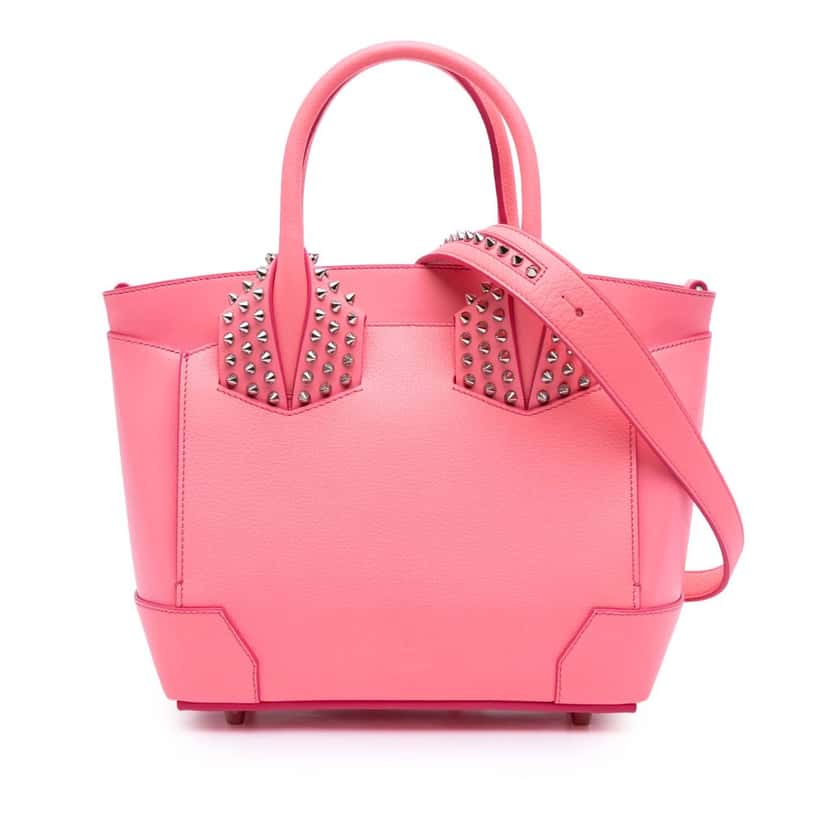 Christian Louboutin Leather Studded Eloise Top Handle Bag Pink Leather Good condition - Front View