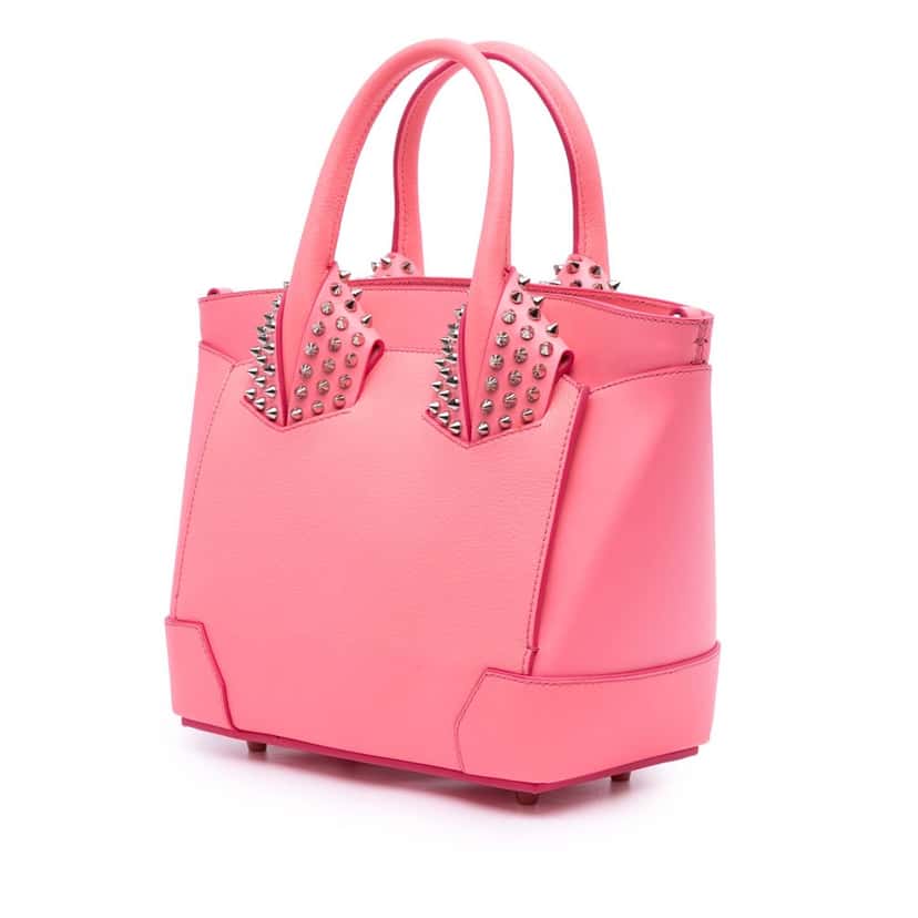 Christian Louboutin Leather Studded Eloise Top Handle Bag Pink Leather Good condition - Back View