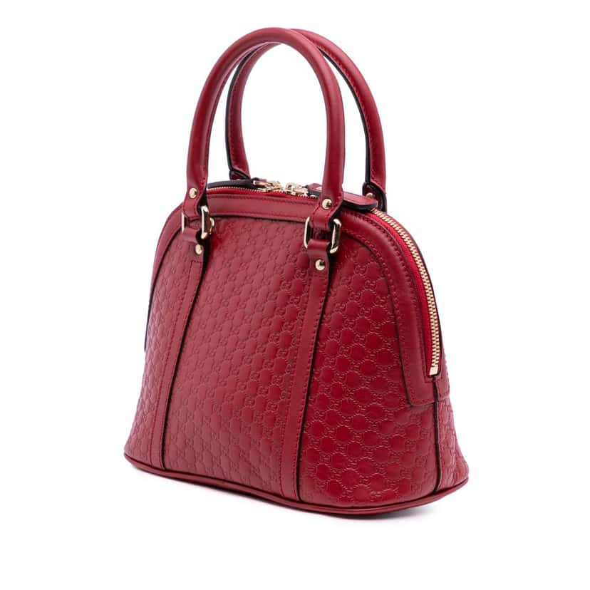 Gucci Mini Microguccissima Dome Satchel Red Leather Good condition - Back View