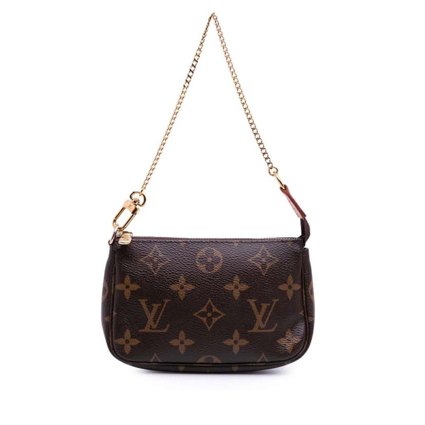 Louis Vuitton Monogram Mini Pochette Accessoires Brown Canvas Good condition - Front View