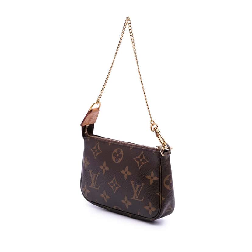 Louis Vuitton Monogram Mini Pochette Accessoires Brown Canvas Good condition - Back View