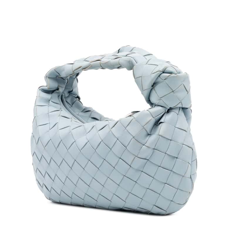 Bottega Veneta Mini Nappa Intrecciato Jodie Blue Leather Good condition - Back View