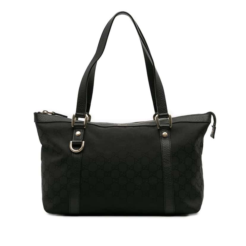 Gucci GG Canvas Abbey D Ring Tote Black Canvas Good condition - Front View