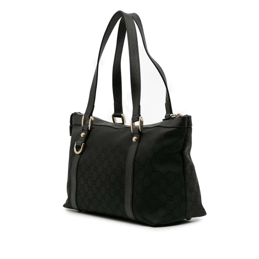 Gucci GG Canvas Abbey D Ring Tote Black Canvas Good condition - Back View
